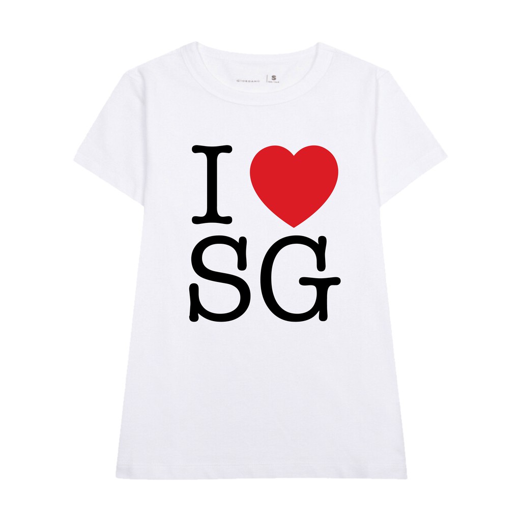 ★Giordano Women I Love SG Printed T-Shirt | Lazada PH
