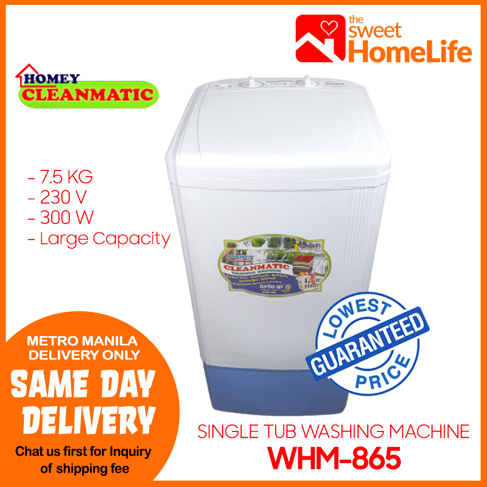 THE SWEET HOMELIFE Cleanmatic Washing Machine 7.5 kg WHM865 Top Load