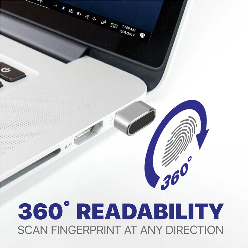 【IN STOCK&COD】USB Fingerprint Reader for Windows 10 Hello, Biometric Scanner for Laptops & PC