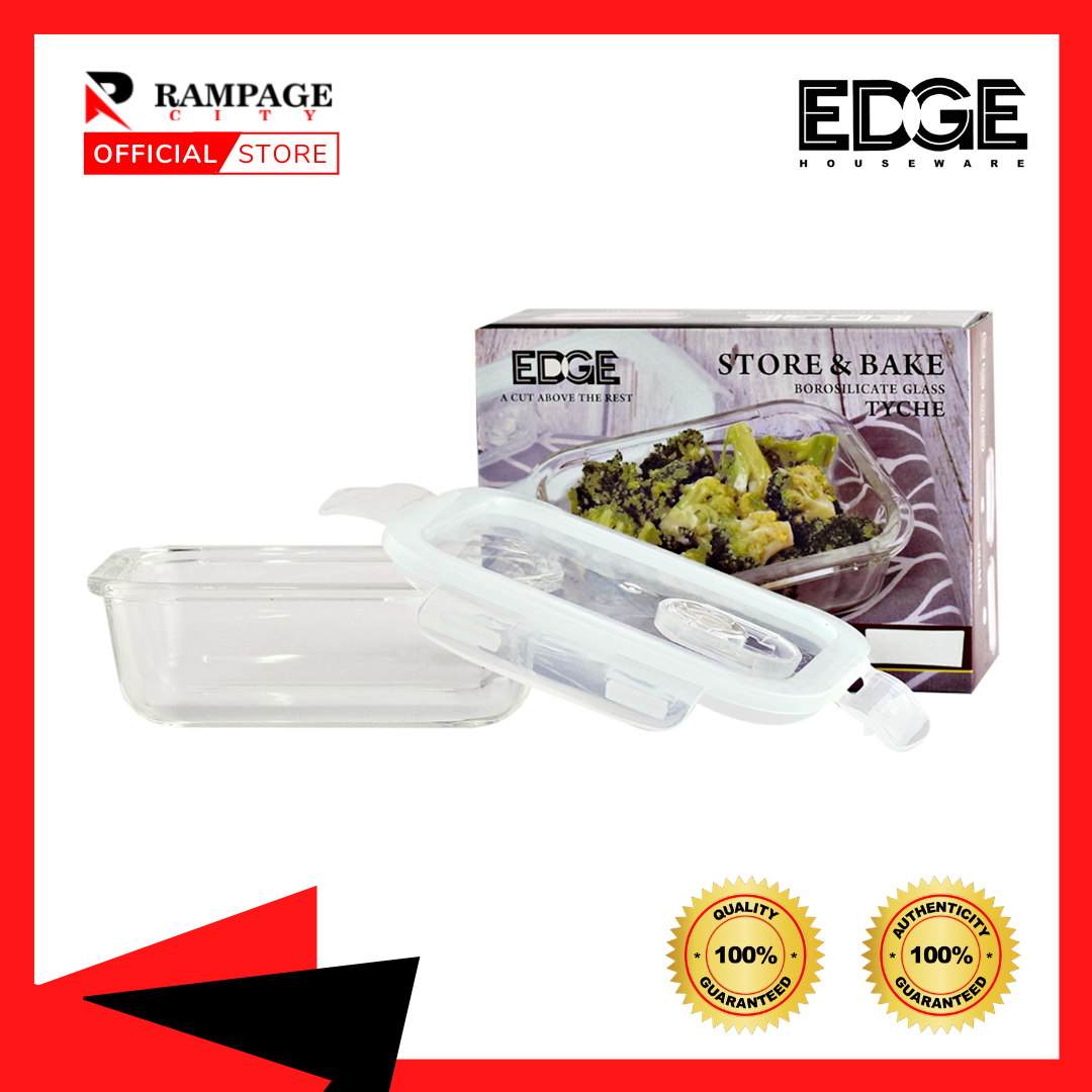 Edge TYCHE GLASS RECTANGLE BAKING DISH MICROWAVE SAFE Leak Proof
