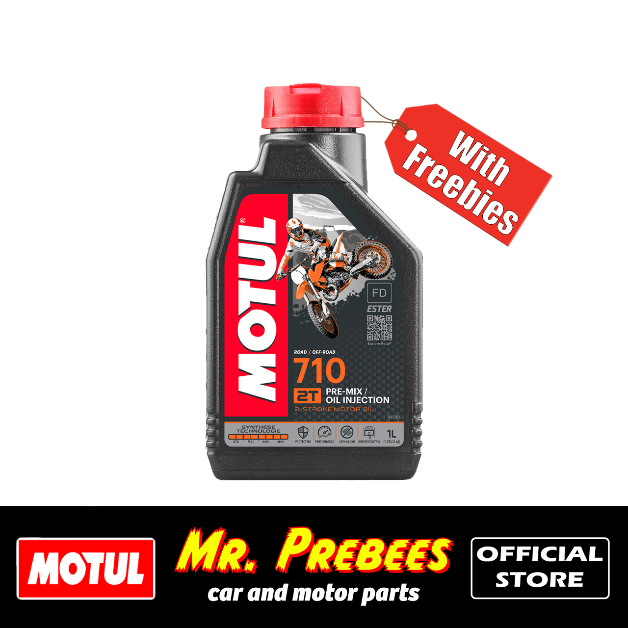 Motul 710 2T 2 Stroke 2T Engine Oil 100% Synthetic Ester Anti-Smoke