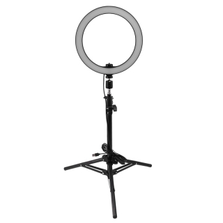 26cm 10 inch led ring light 3 colors 10 levels dimmable 3200-5600k color temperature with tripods phone and tablet holders for live stream makeup portrait youtube video lighting 3