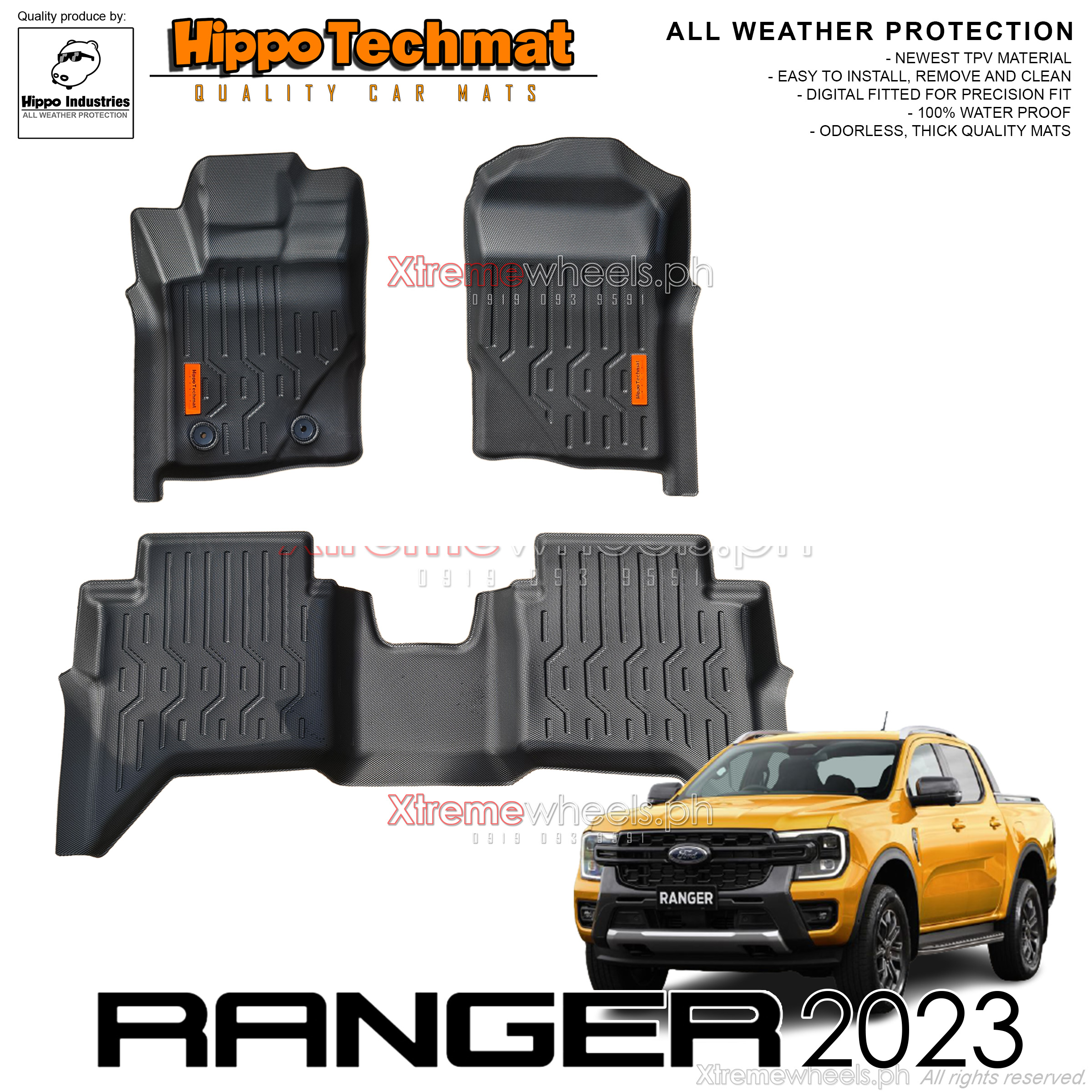 All New Ford Ranger 20252025 Thailand Made V2 Hippo Techmat Deep Dish