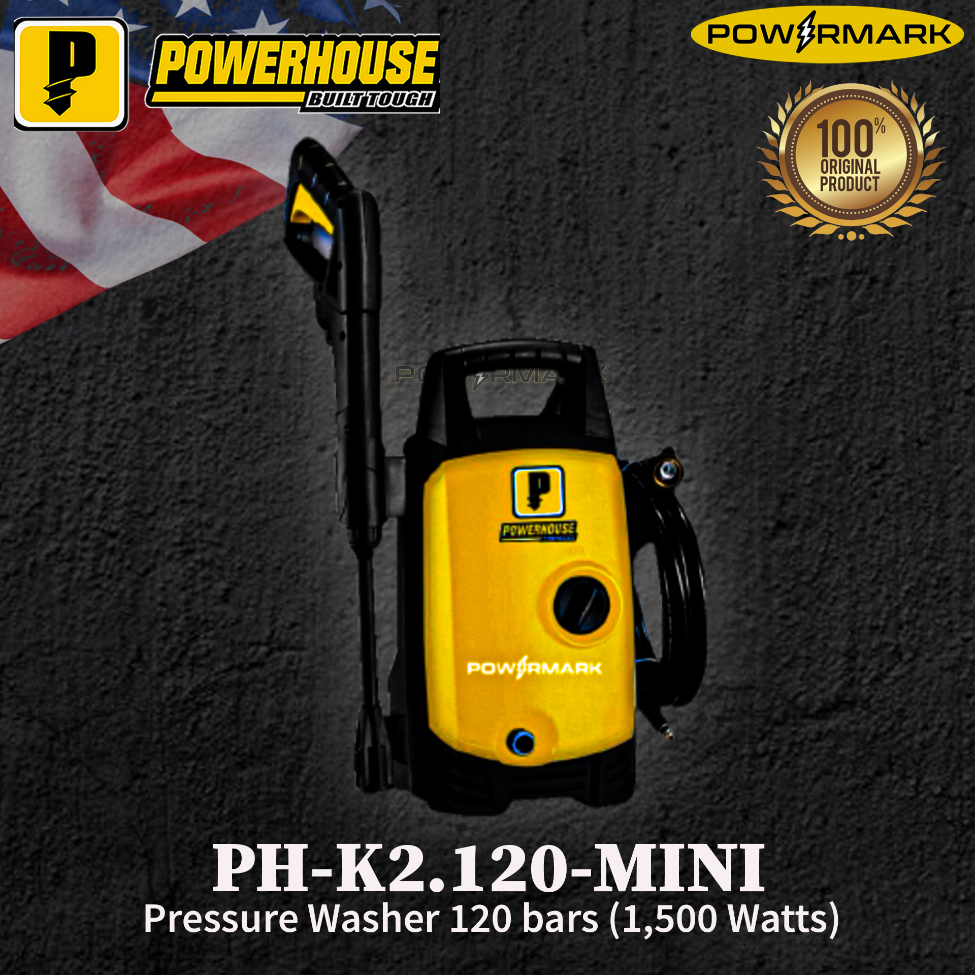 POWERHOUSE PHK2.120MINI Pressure Washer 120 bars (1,500 Watts