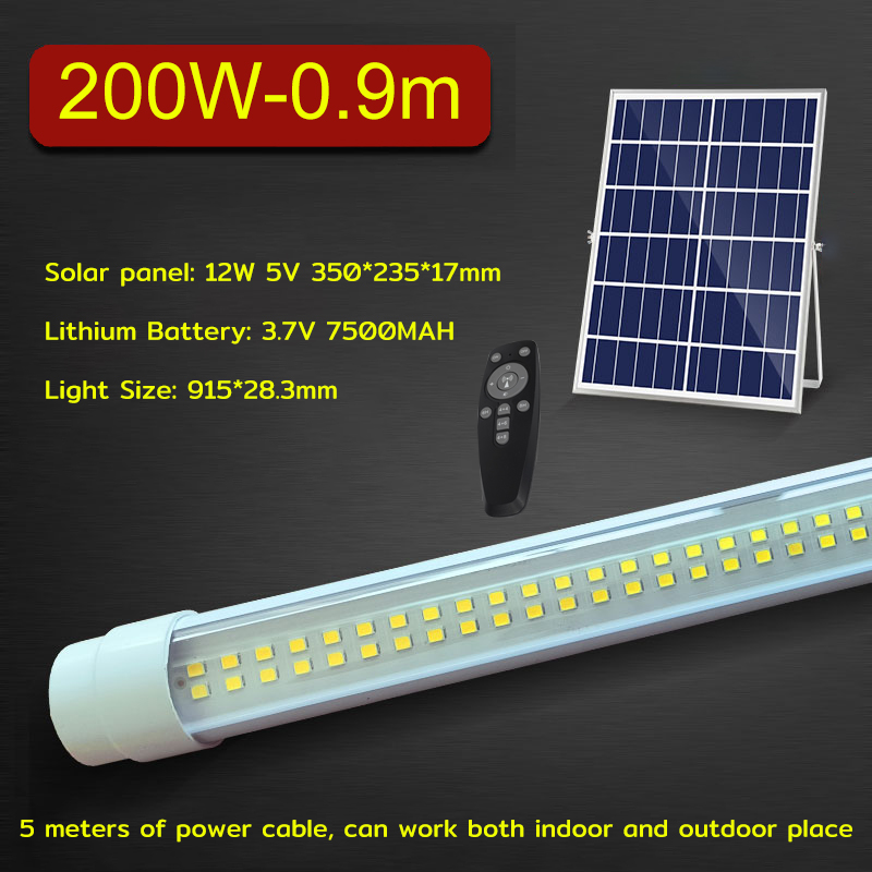 Miliso Solar Tube Light Energy Saving LED Tube Lamp with Remote Outdoor
