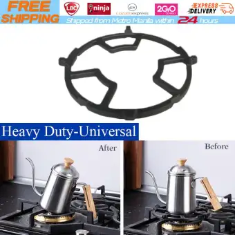 Universal Non Slip Black Cast Iron Gas Stove Rack Trivets For