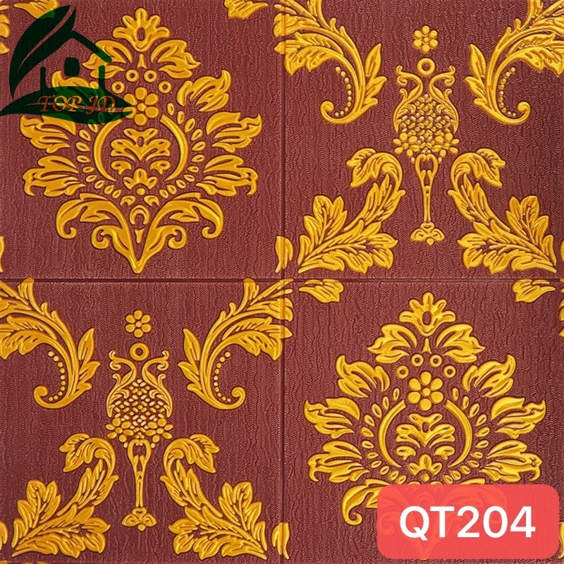 Wallpaper adhesiv wall decor Foam wall paper sticker design waterproof