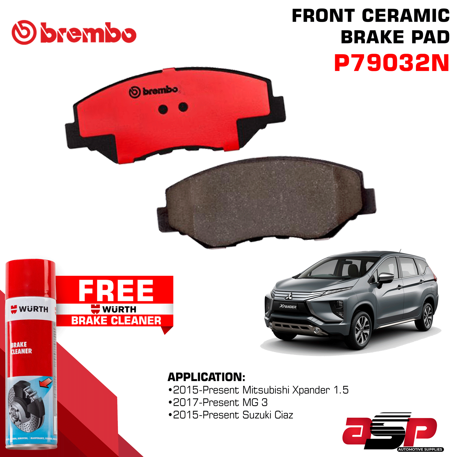 Brembo P79032N Front Brake Pads Ceramic for 2015Present Mitsubishi