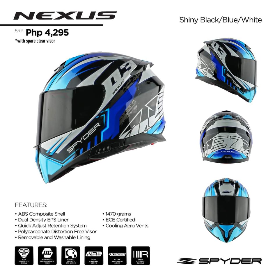 SPYDER NEXUS+ 03 (Shiny Black/Blue 