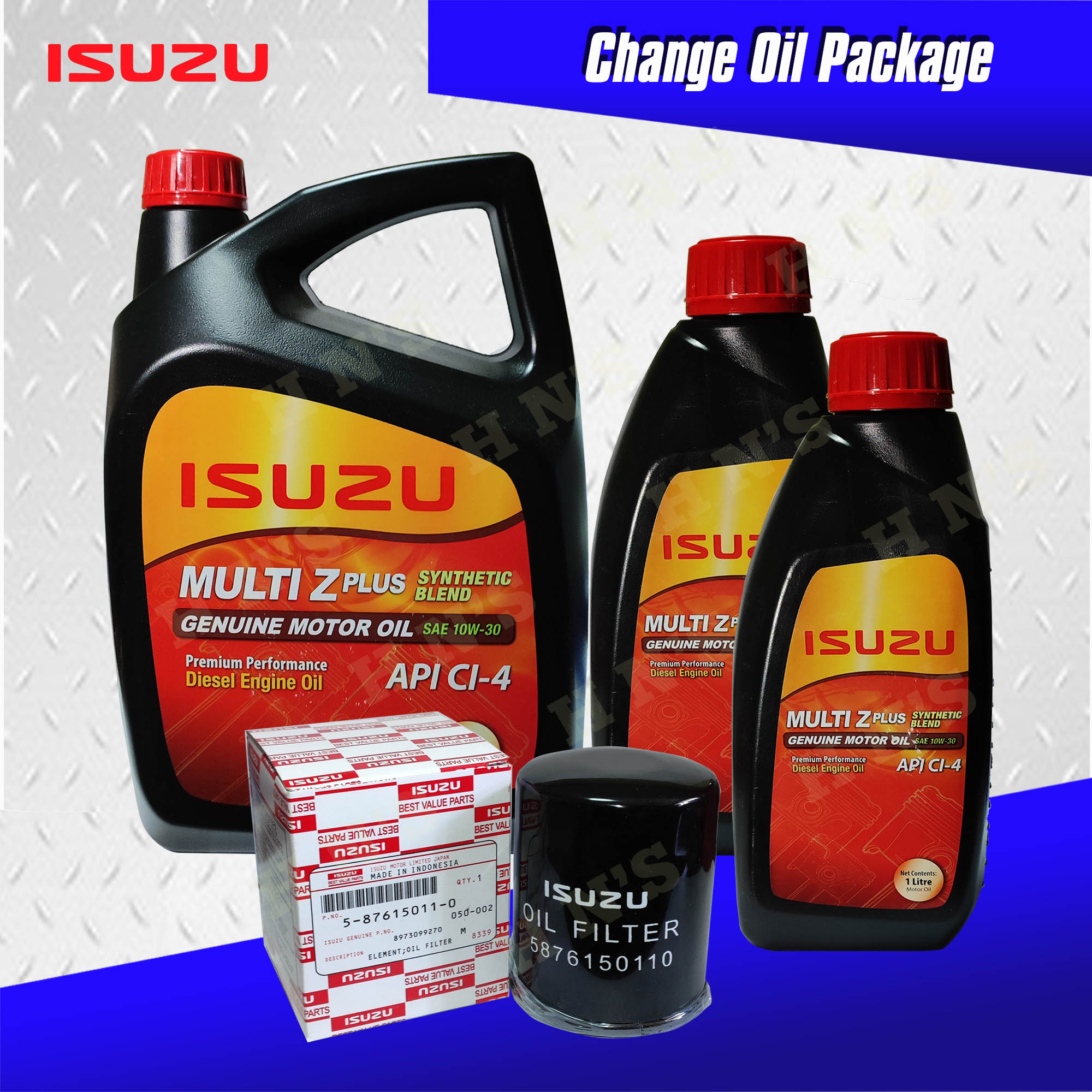 ISUZU MultiZ Plus Genuine Motor 10W30 Oil Change Package for Isuzu Crosswind Sportivo ( 2006