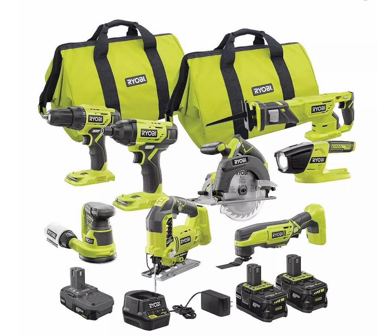 RYOBI 18V ONE+ 8TOOL(Circular Saw, Jigsaw, Drill, Impact Driver