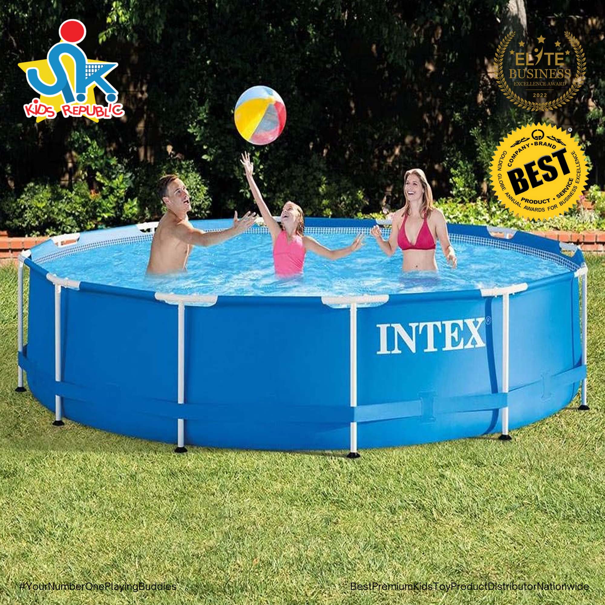 High Quality Metal Frame Big Family Round Swimming Pool 12ft x 30