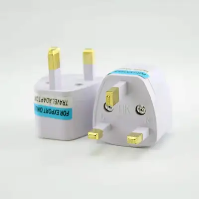 3 Pin Plug Power Adaptor UK Convert To Universal 2 & 3 Pin Plug