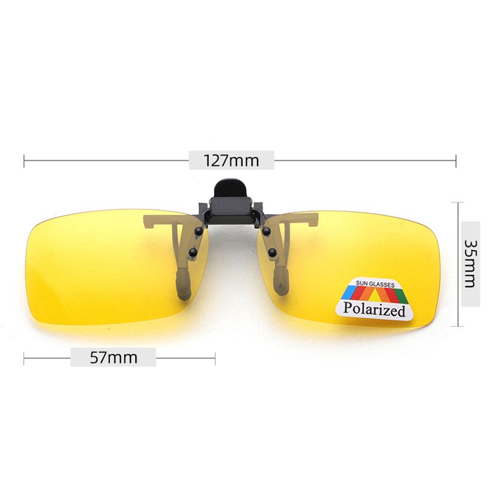 yellow night driving clip on glasses