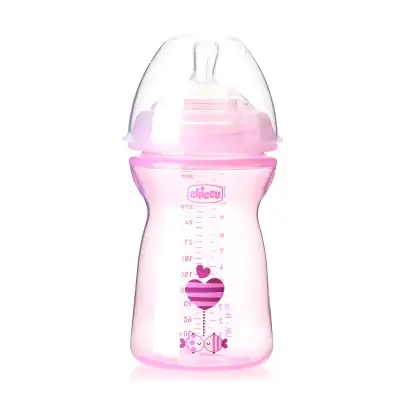 Chicco Pink Natural Feeling Feeding Bottle 330ml