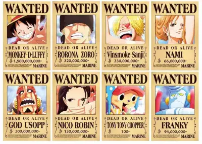 ONE PIECE WANTED 8 pieces POSTER PACK