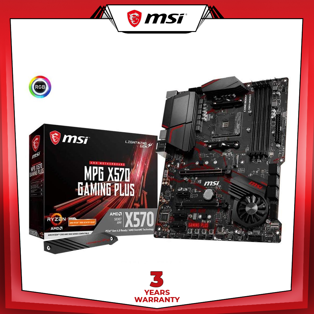 MSi MPG X570 GAMING PLUS Gaming Motherboard (AMD AM4) with Frozr