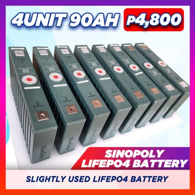 Lifepo 4 Battery 4 unit SinoPoly 3.2V 95ah Prismatic LiFePO4 Lithium Ion Phosphate Cell Battery