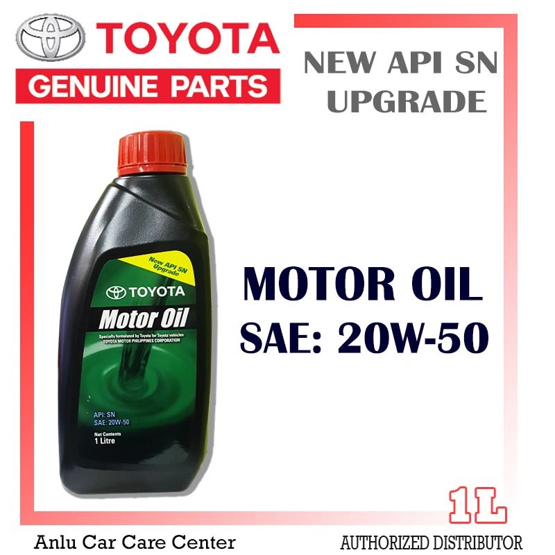 ORIGINAL TOYOTA MOTOR OIL REGULAR / CONVENTIONAL 20W-50 1 L FOR ...