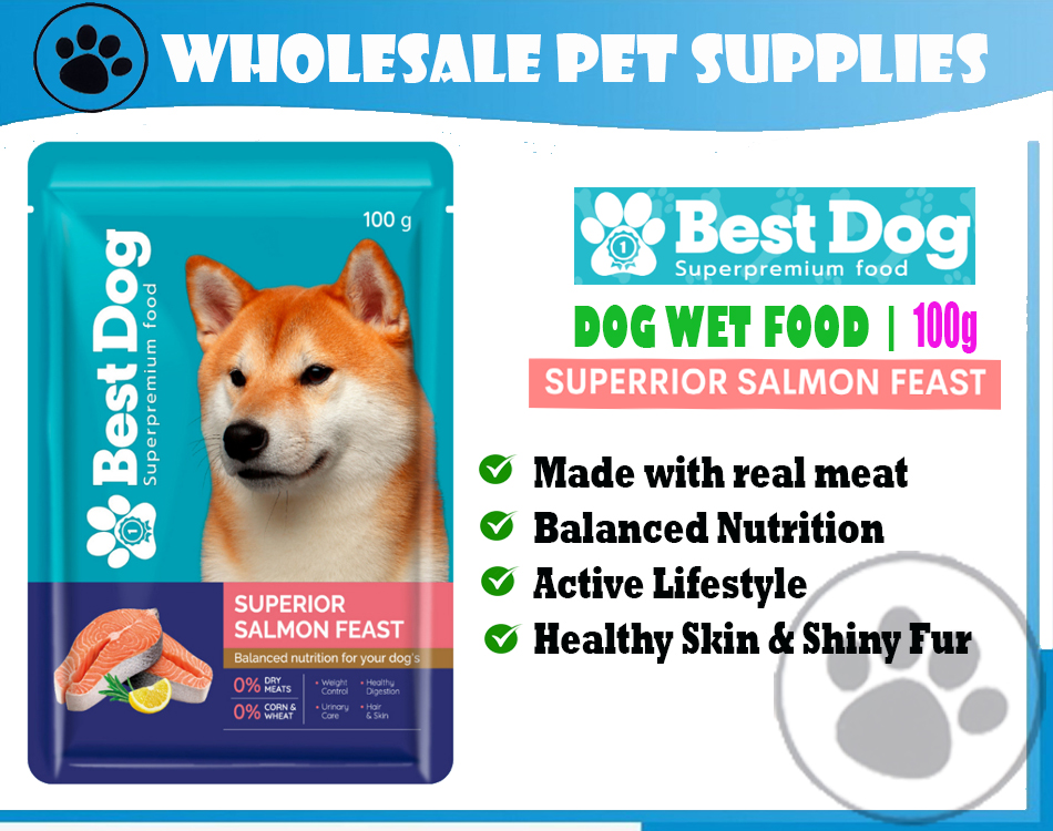 BEST DOG Wet Food Pouch for All Stages SUPERIOR SALMON 100g Lazada PH