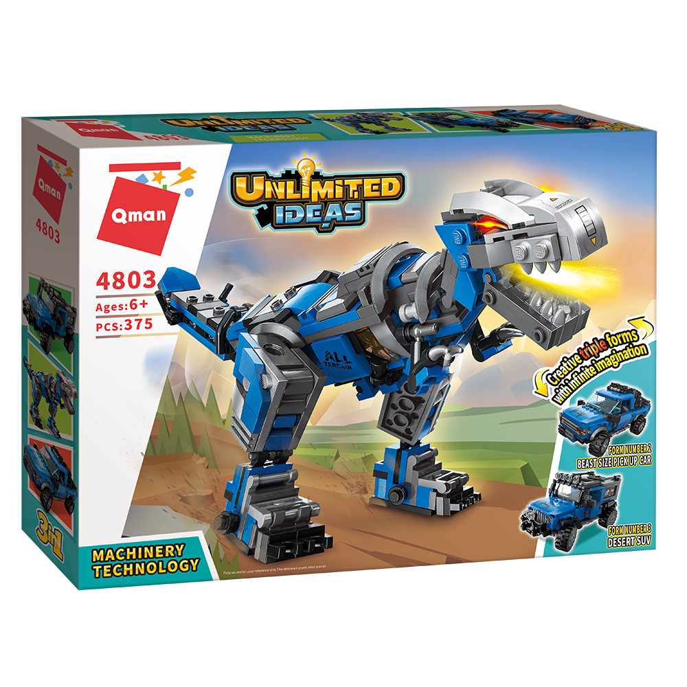 QMAN Building Blocks 3in1 Machinery Technology Trans Combo Building