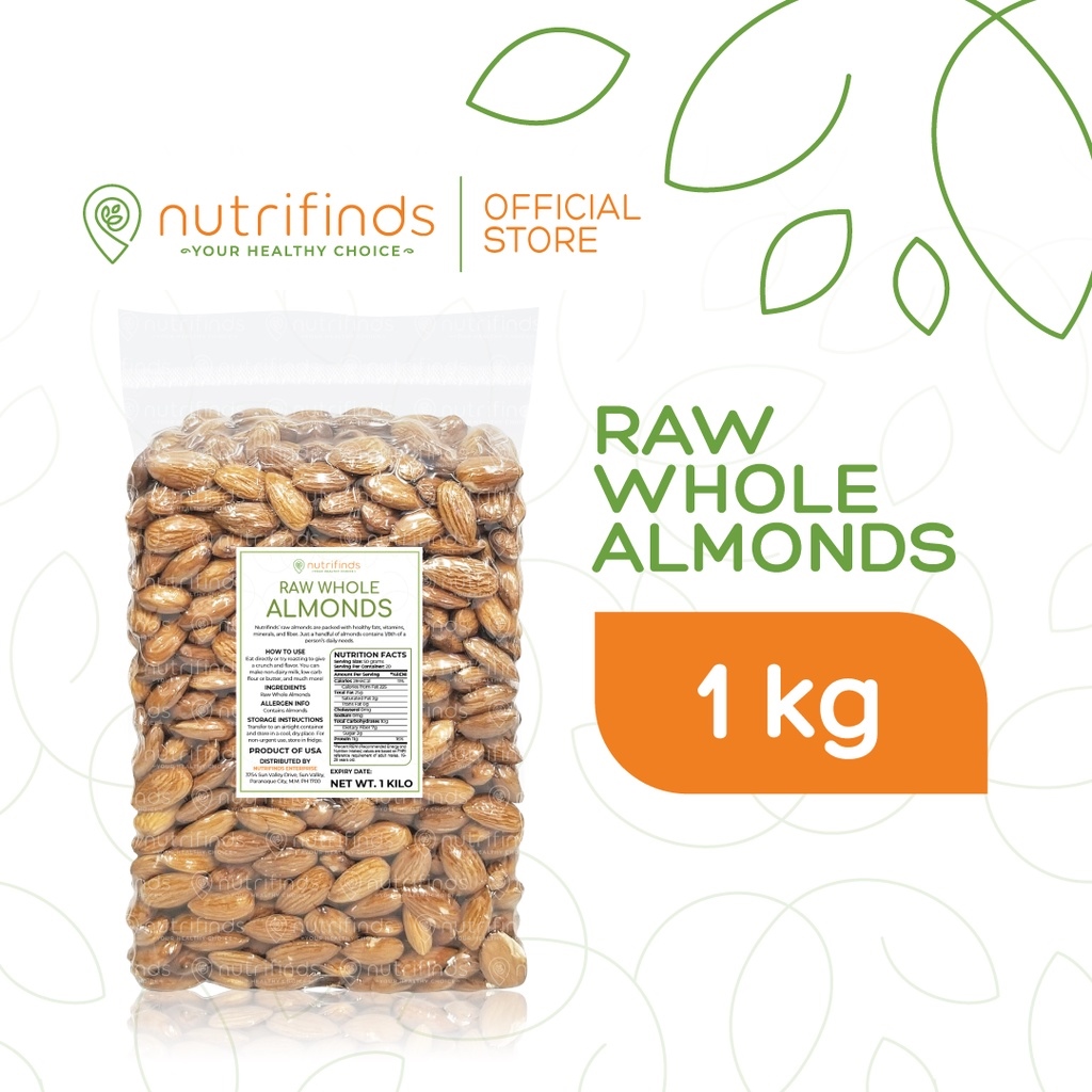 Nutrifinds® Raw Whole Almonds BULK Lazada PH