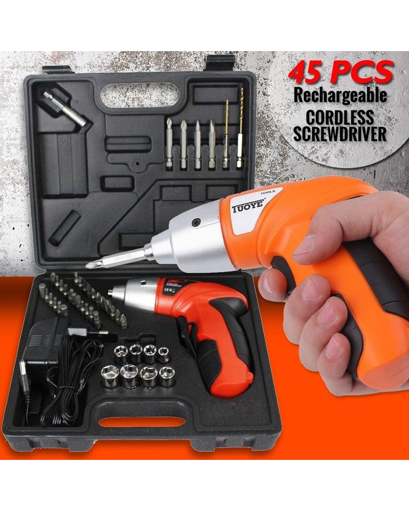 PORTABLE CORDLESS SCREWDRIVER SET 