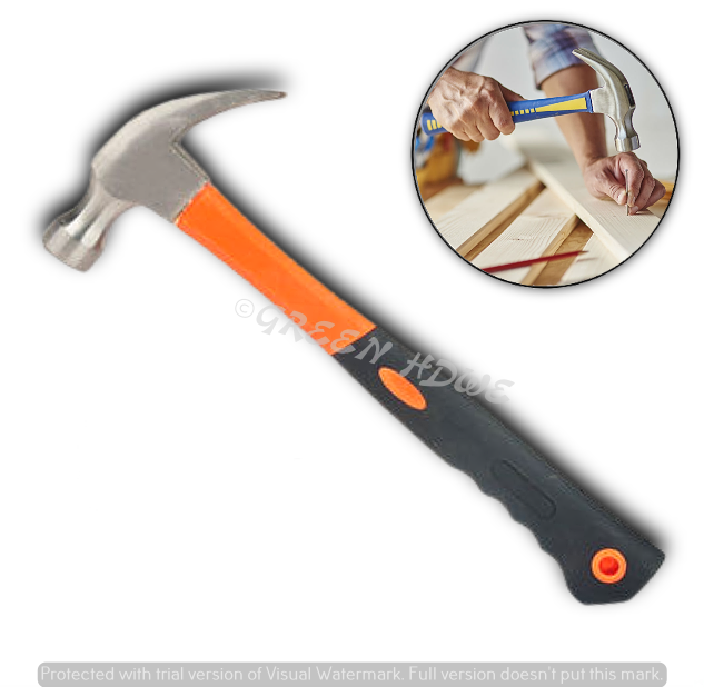 1PCS Claw Hammer Rubber Handle Safety Hammer Iron Hammer Electrician Hammer Woodworking Hammer