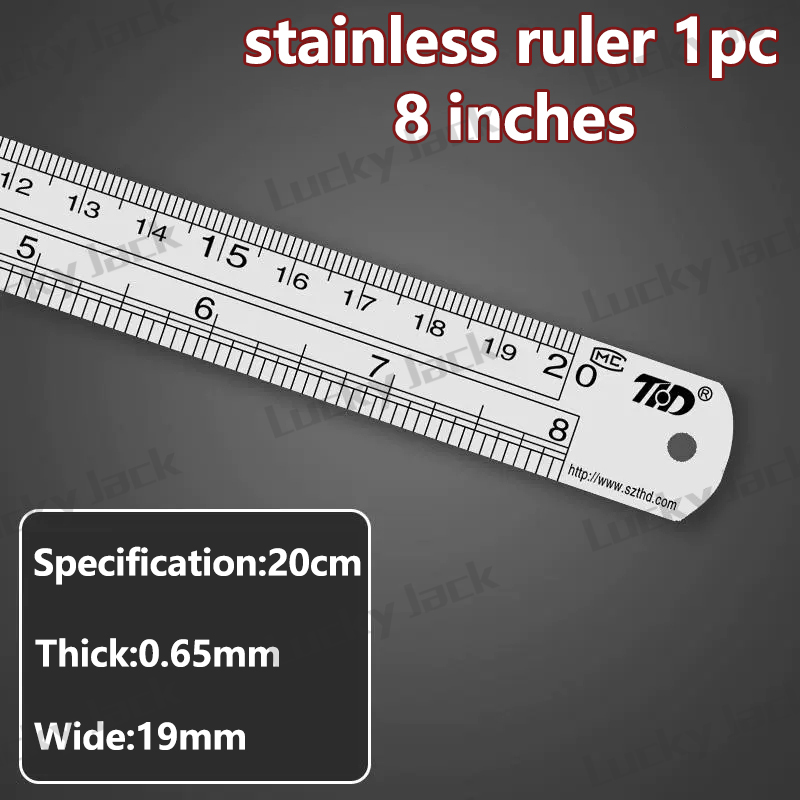 Thickened Steel Ruler Metal Ruler Stainless Steel Measure Ruler 6