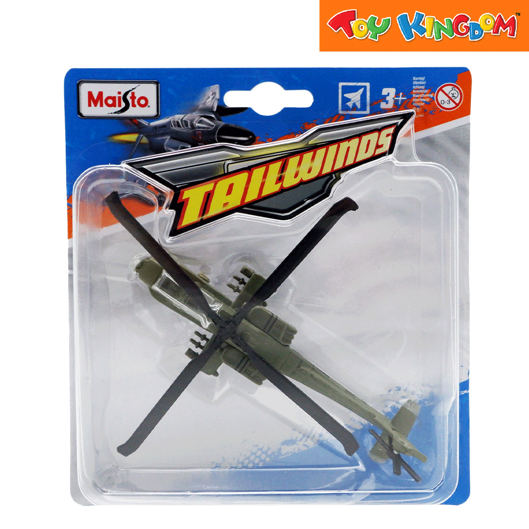 Maisto Tailwinds Fresh Metal Ah-64 Apache Meduim Green Die-cast Vehicle ...