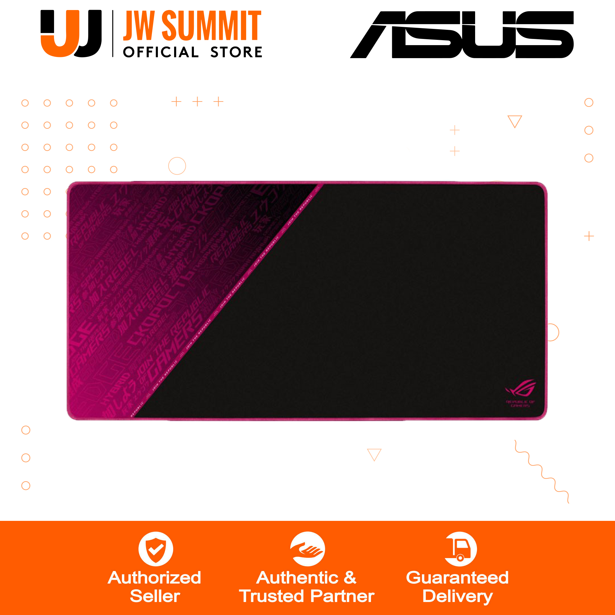 Asus ROG Sheath Electro Punk antifraying stitched frame Mouse Pad (NC07)(90MP01Z0BPUA00