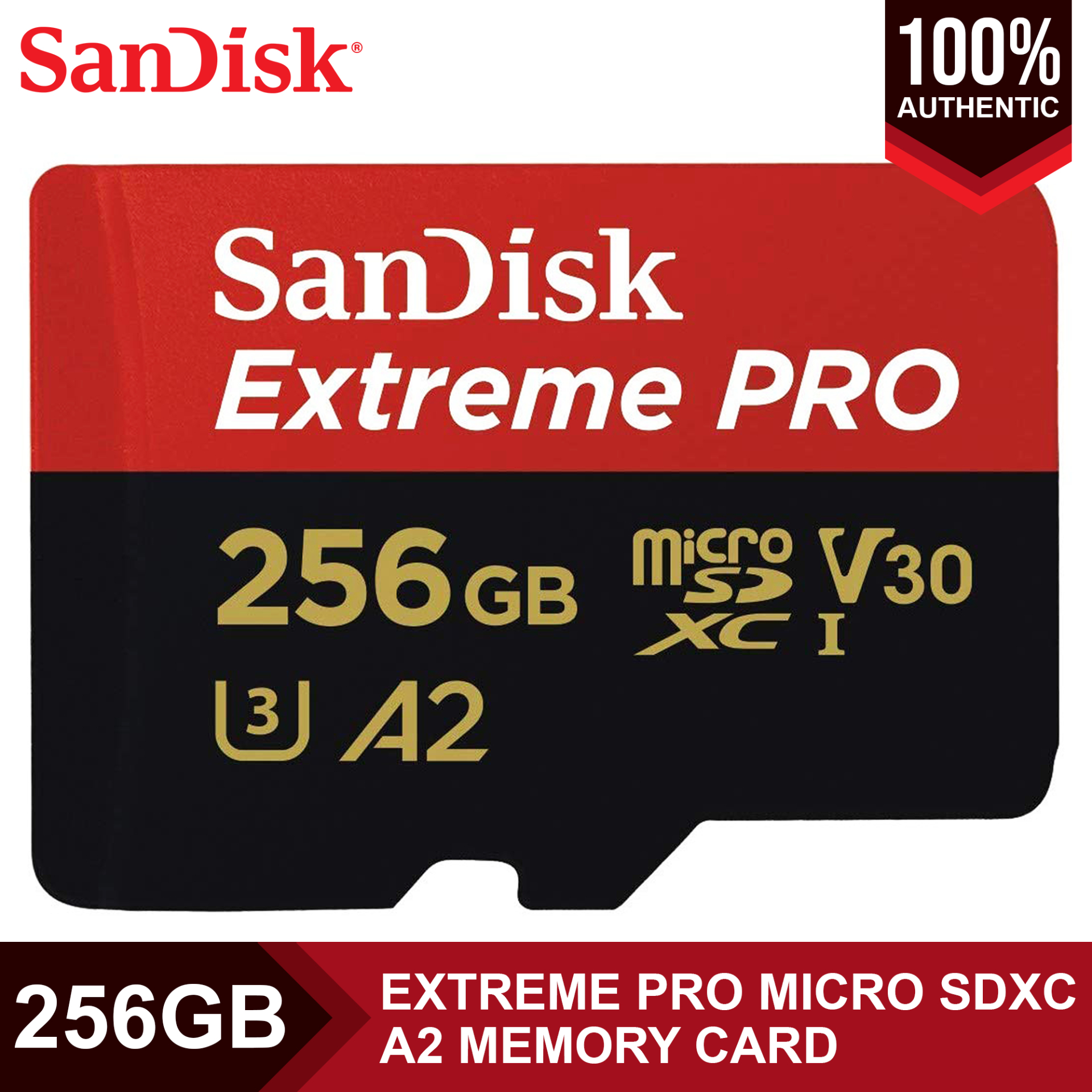 SANDISK EXTREME PRO 256GB MICROSDXC UHS-I CARD 140MB/S 4K