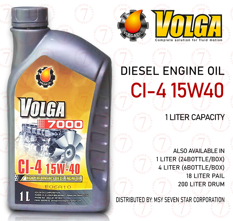 VOLGA CI-4 15w40 1L Heavy Duty Diesel Engine Oil | Lazada PH