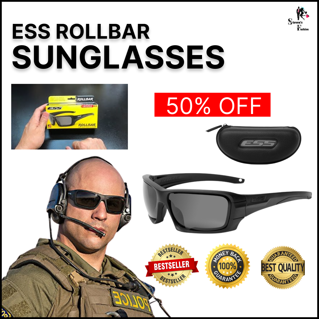 ESS Rollbar Scratch Resistant Ballistic Safety Glasses, ESS Rollbar  Ballistic Tactical Polarized Sunglasses 4 Lens Unisex Scratch-resistant  Wraparound Frame UV protection of 100% UVA/UVB