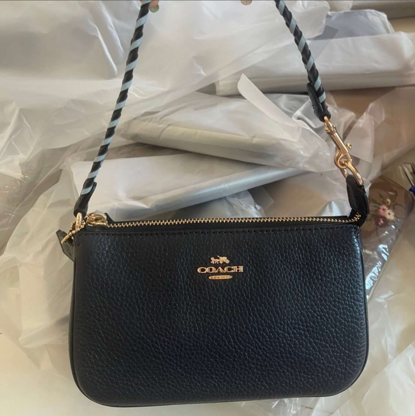 Coach nolita hot sale leather clutch