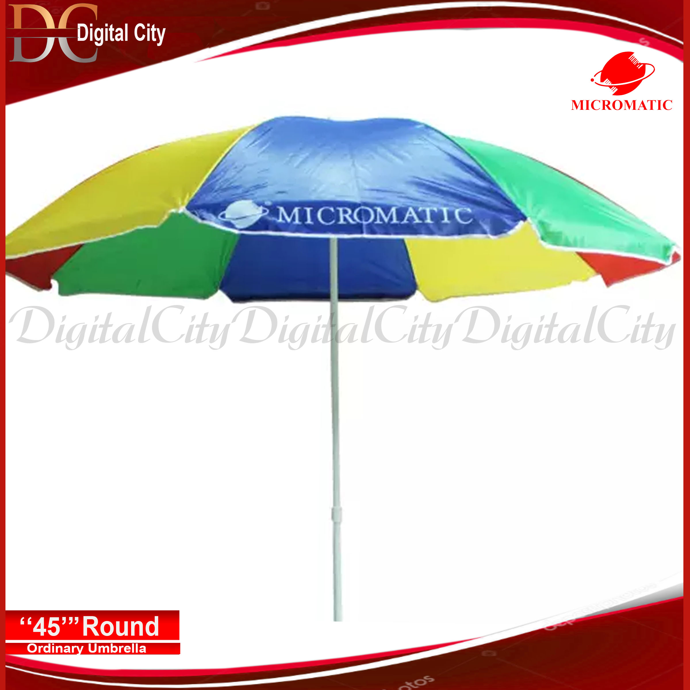 Micromatic 45" ORDINARY Standard Round Beach Umbrella Lazada PH