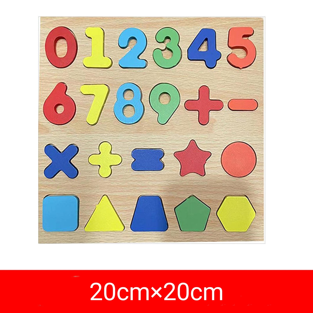 vita 20x20cm Digital Puzzle Wooden Toys Kid Number Letter shape ...