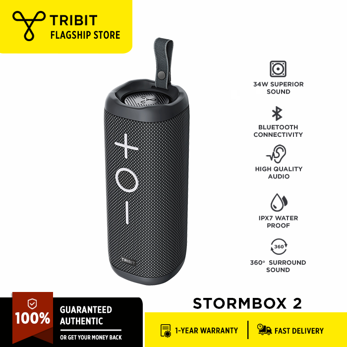 Tribit Stormbox 2 Cassa Bluetooth Portatile – 34W, Impermeabile IPX7, 24 Ore Di Autonomia, App E TWS – Nero