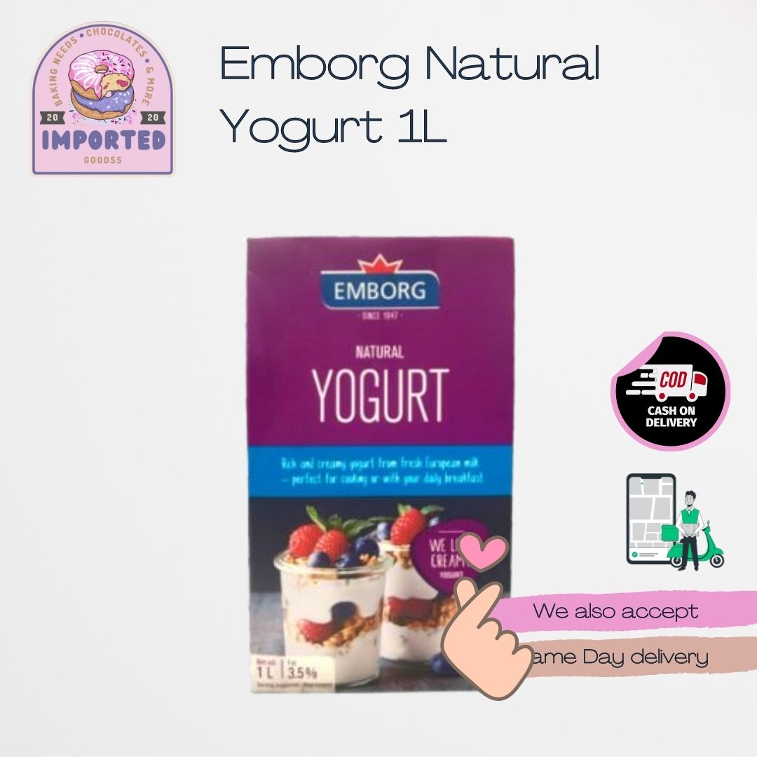 Emborg Natural Yogurt 1L keto diet original yogurt | Lazada PH