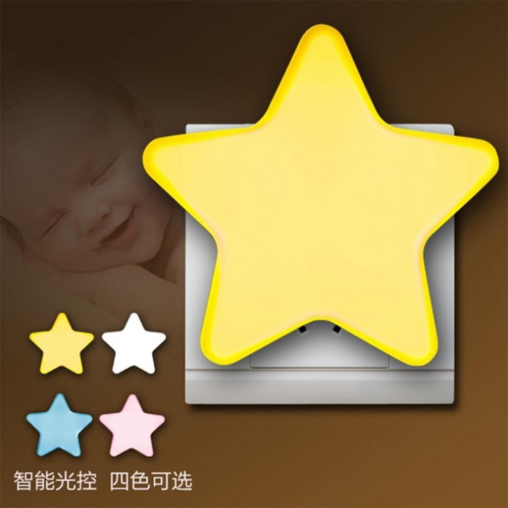 Mini Star LED Night Light Sensor Control Wall Light Dim Light Bedroom