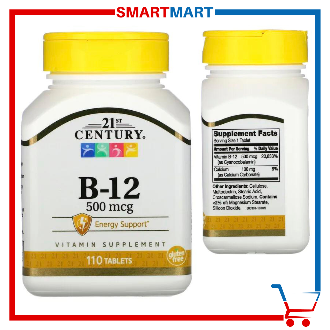 21st Century B-12 Vitamin B12 Prolonged Release 1000 Mcg / 500 Mcg 110 ...