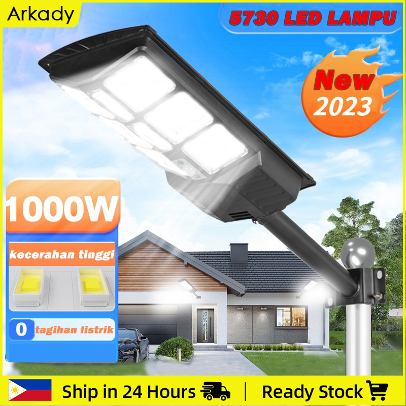 Buy Take Solar Street Lights Outdoor Waterproof Solar Light 1000W Dusk  to Dawn Solar Parking Lot Lights,Security Flood Lights with Motion Sensor  Control for Yard, Path, Garage,Home, Commercial Grade