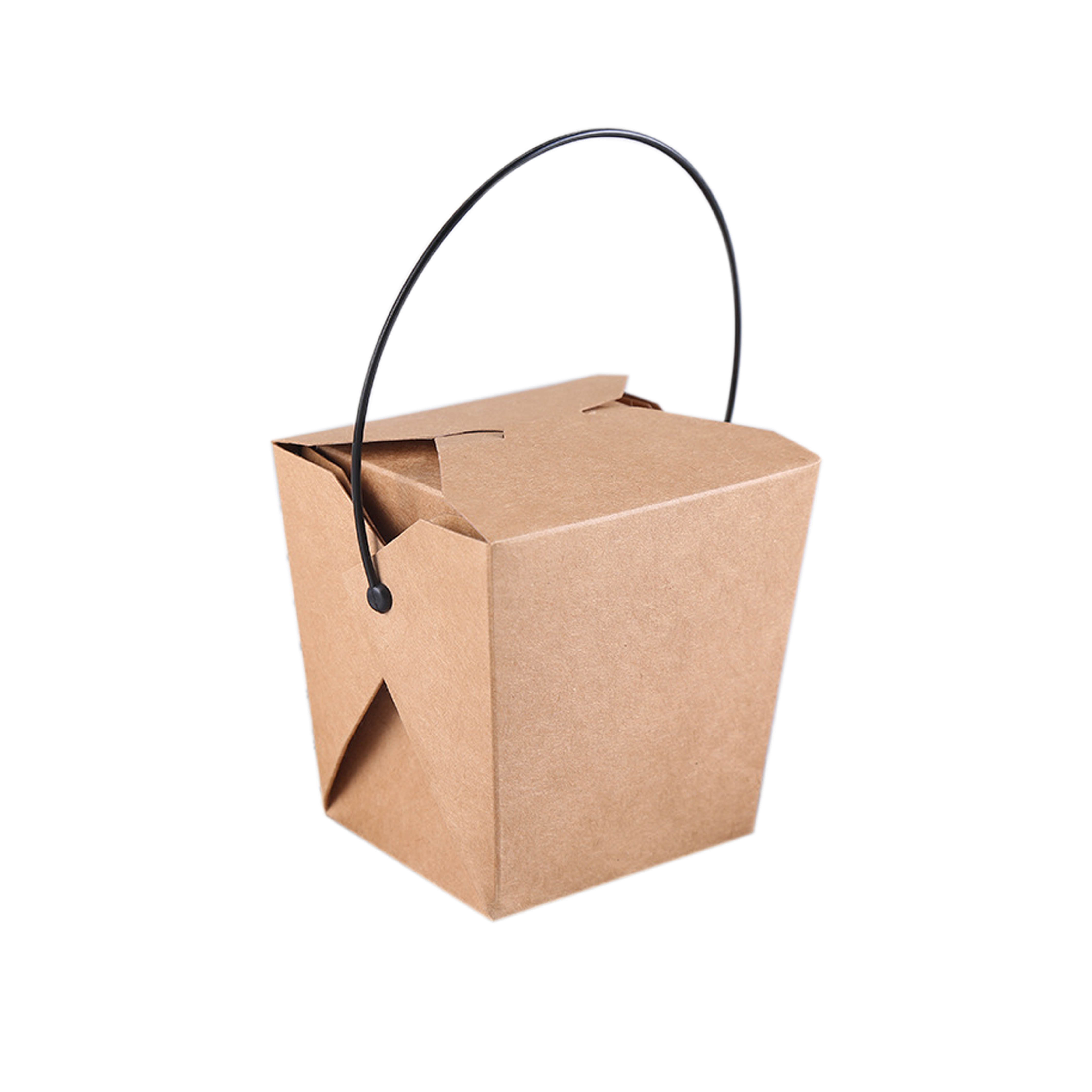 10pcs Chinese Take Out Boxes, Leak and Grease Resistant Brown, White