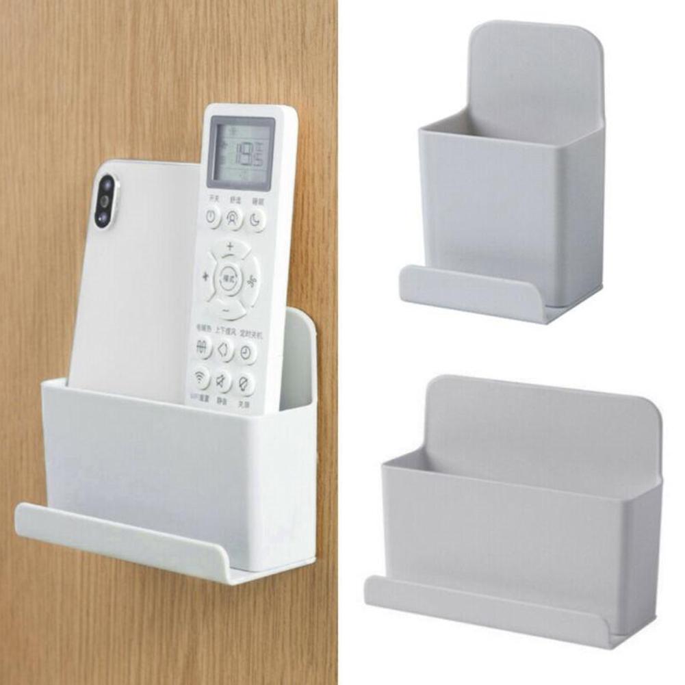 Wall-Mounted Storage Box Remote Control Storage Box Air Conditioning Remote Control TV Storage Box Phone Holder Self-Adhesive Wall Rack Storage Holder