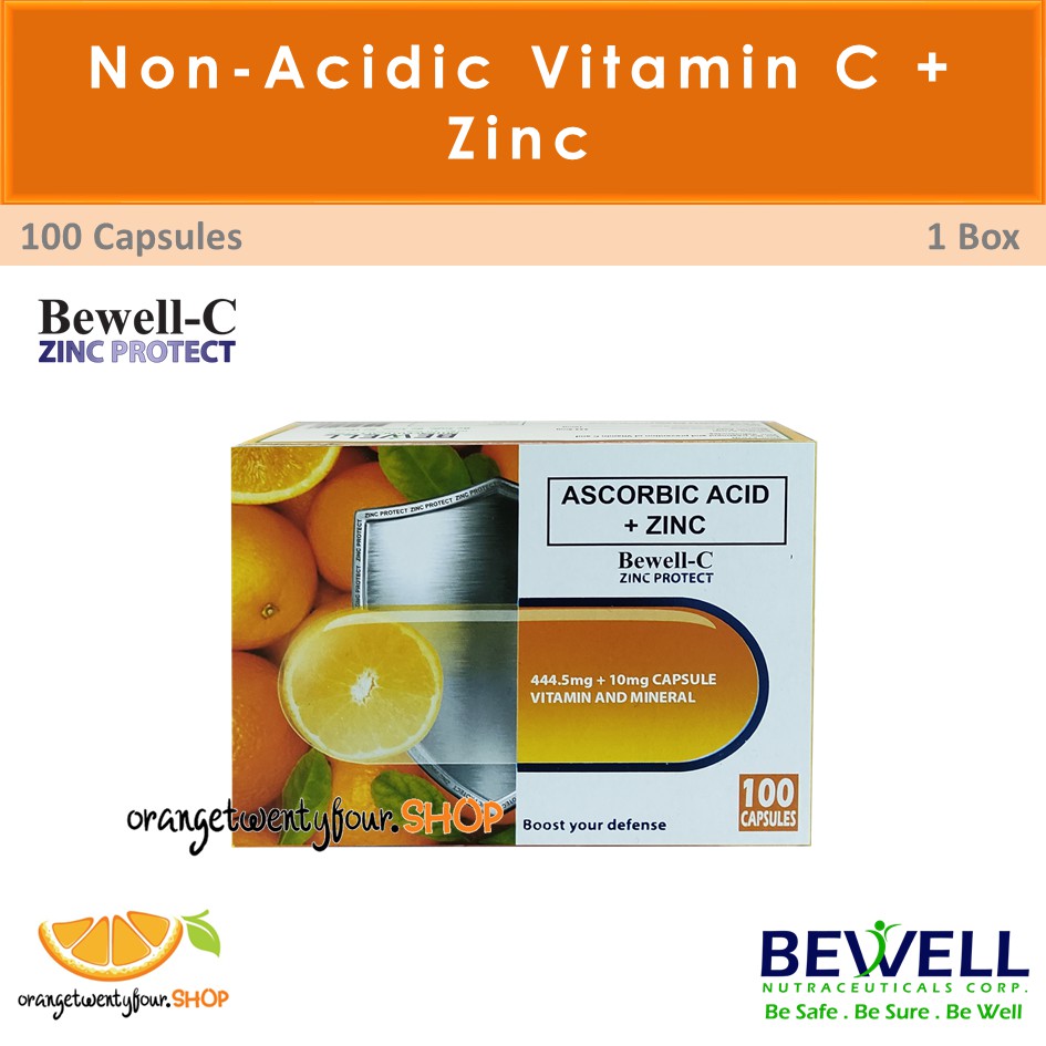 Bewell-C Zinc Protect Non-Acidic Vitamin C With Zinc 510mg (100 ...