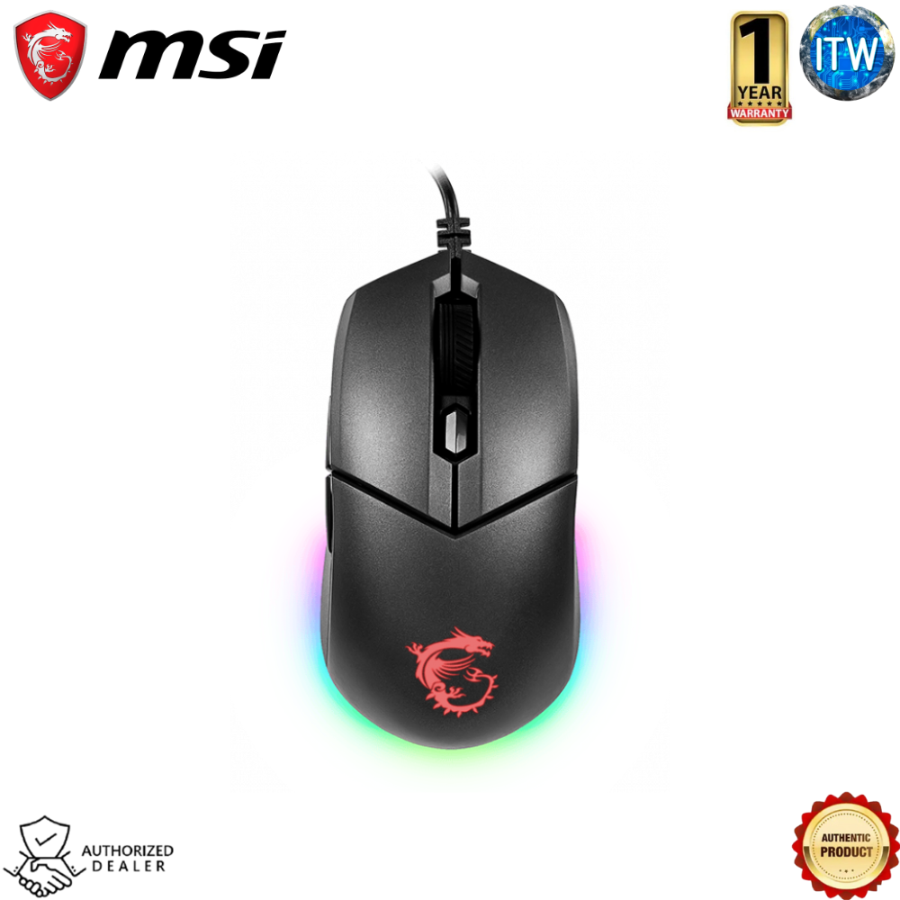 MSI Clutch GM11 USB 2.0, PixArt PMW3325 Optical Sensor, OMRON Switch