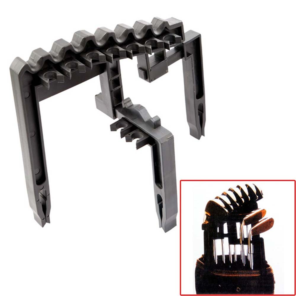 SGFDD Anti-falling ABS Shafts Holder Fits Any Size for 9 Iron Club Bags Organizer Rack Bracket Holder Standing Golf Clubs Holder Standing Rack