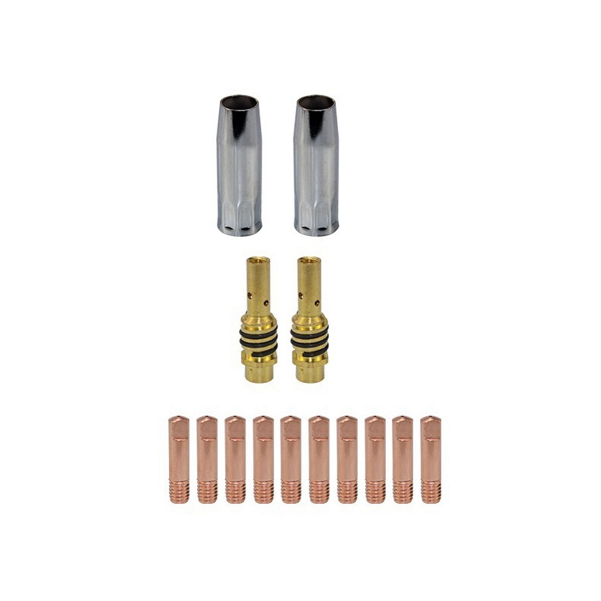 14Pcs Welding Torch Nozzle MB15AK Argon Arc Welding Nozzle Contact Tip