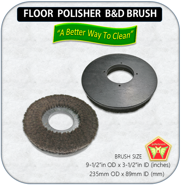 Floor Polisher Brush for Black Decker Actual Size 9 1 2