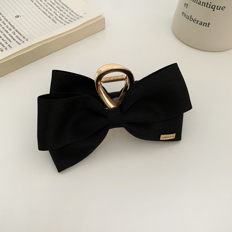 Exquisite Ribbon Bow Hair Clamp High-End Sense Hair Clip Large Size Shark Clip